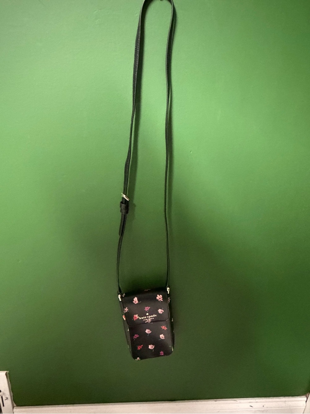 kate spade Black Floral Crossbody Phone Pouch